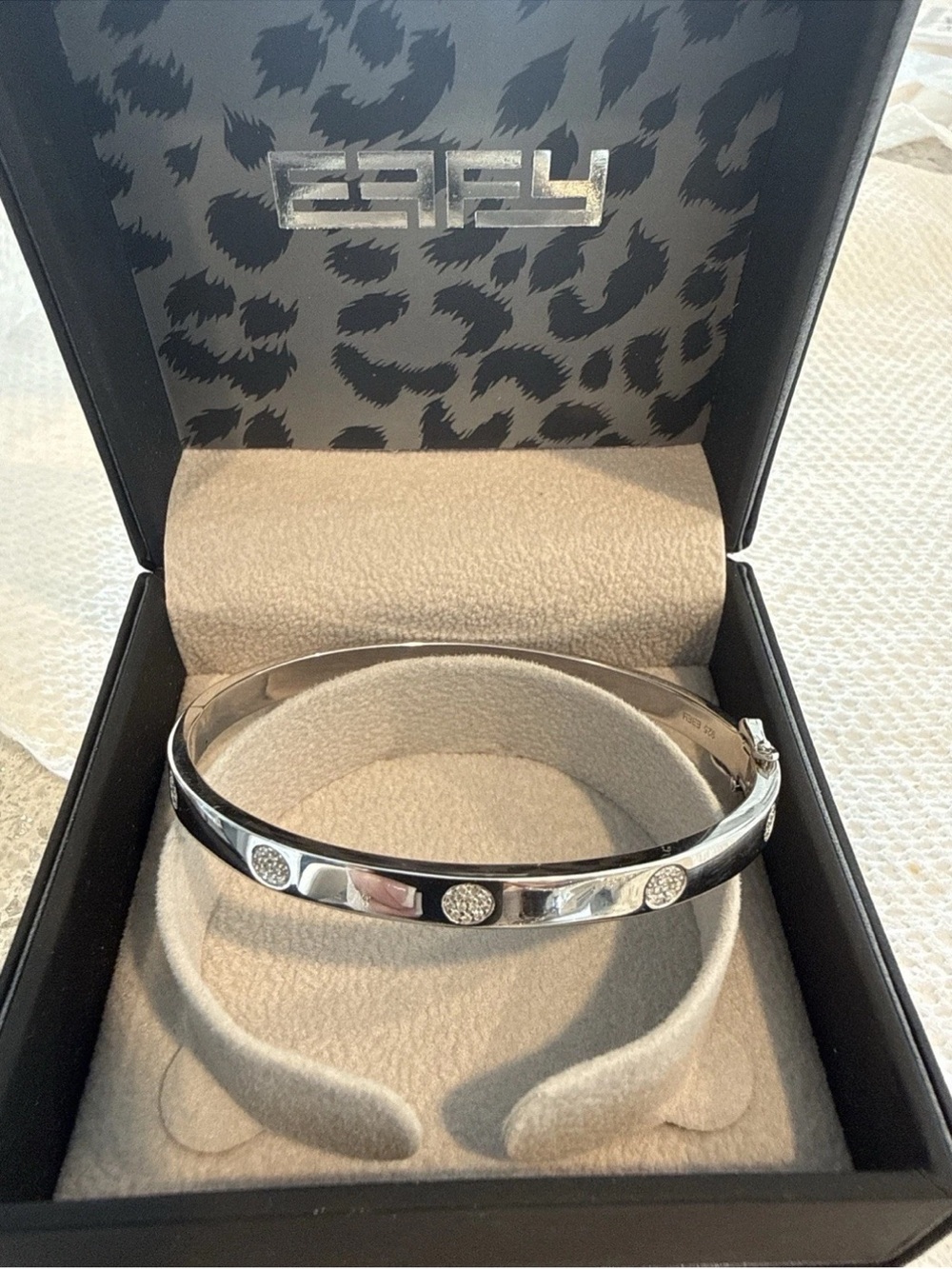 Effy 925 Sterling Silver and diamond ladies Bangle New